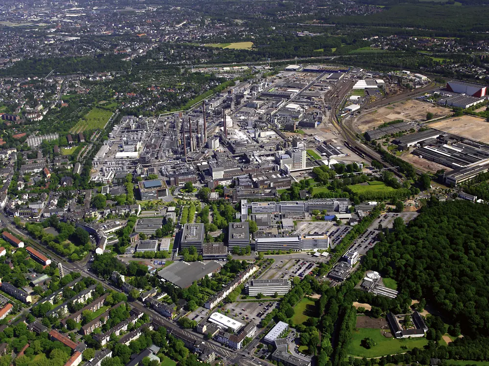 Vista aérea de la sede central de Henkel en Düsseldorf